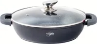 Servierpfanne Schmorpfanne Kochtopf mit Deckel Induktion 28cm Aluguss