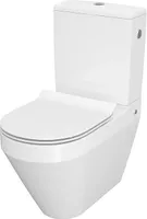 CERSANIT Design Stand-WC CREA  K114-023 mit Spülkasten CREA K673-005 und WC Sitz aus Duroplast , SLIM , Absenkautomatik , Schnellverschluss WC Sitz