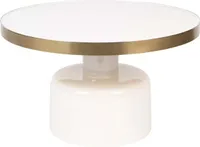 Glam Couchtisch Ø60 cm Weiß