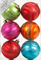 Weihnachtskugeln Dekorierte Kugeln Kunststoff 8cm 6er Set Mille Fiori