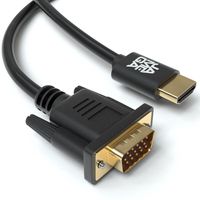 1,5m HDMI zu VGA Adapter-Kabel D-Sub 15 Pin 1080P Beamer Computer Monitor Laptop