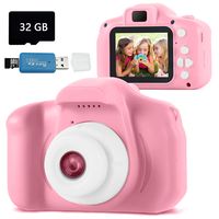 Kinderkamera Kinder Digitalkameras Video-Camcorder Kleinkind-Kamera für Kinder Geburtstagsgeschenke für Mädchen Jungen Spielzeug mit SD-Karte 8 Millionen Pixel(Pink)
