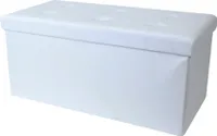 Sitzbank Aufbewahrungsbox 110x38x38 faltbar weiß