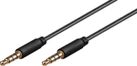 Připojovací audio kabel AUX, 3,5 mm stereo 4-pin, tenký, CU