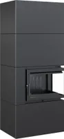 Modułowa obudowa kominkowa 8 kW Ø 200 czarna