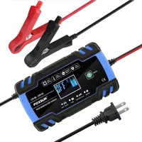 Nabíječka autobaterií, 8A/12V 4A/24V auto s LCD displejem vícenásobná ochrana pro auto, motorku, sekačku na trávu nebo loď, SUV, zařízení pro údržbu,