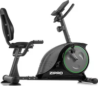 Zipro Easy Liegerad | Liege-Ergometer für das Training zu Hause | Heimtrainer mit  8 Widerstandsstufen | 8kg Schwungmasse | Multifunktionaler Computer