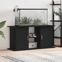 vidaXL Akvarijní stojan černý dubový vzhled 121x41x58 cm materiál na bázi dřeva