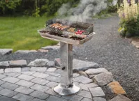 Edelstahl-Säulengrill 50x76x31cm