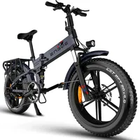 ENGWE E Bike Herren Klapprad Elektrofahrrad mit 20x4.0 Zoll Fat Tire,16Ah Herausnehmbarer Akku Lange Reichweite bis 150KM/110KM, Vollfederung, Grau