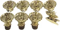 8 Baumkerzenhalter gold