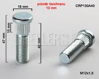 Kolový svorník (šteft) M12x1,5x40 tisícihran průměr 13mm (CRP130A40)