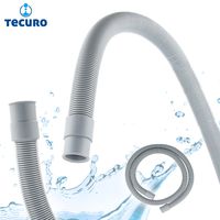 tecuro Spiral Ablaufschlauch 2,00 m x Ø 19/21 mm für Waschmaschine, Spülmaschine
