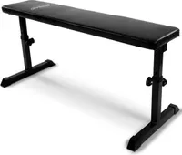 Physionics® Multifunktion Hantelbank - bis 200kg belastbar, höhenverstellbar, Stahl - Flachbank, Trainingsbank, Fitnessbank