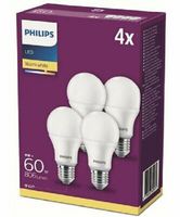 Philips LED Glühbirne 4er PromoPack Matt 9W=60W E27 806lm A+ 2700K WarmWhite 15000h