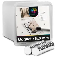 ECENCE Neodym Magnete 12 Stck. - Klebe-Magnete selbstklebend - 30x10x1mm -  hochwertige NiCuNi-Beschichtung - Scheibenmagnete