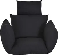 6D Czarna Wisząca Poduszka na Krzesło Wygodna Wisząca Sofa Deluxe Zdejmowana Ręcznie Wykonana Siatkowa Lina z Zamkiem błyskawicznym na Prezent Świąteczny