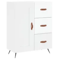 Kredens biały wysoki połysk 69,5x34x90 cm materiał drewnopochodny