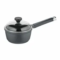 Berndes Edition 100 Stieltopf mit Deckel, Topf, Aluguss, Schwarz, 16 cm, 031649
