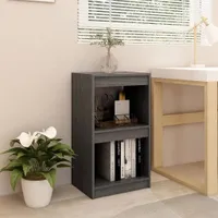 vidaXL Bücherregal Grau 40x30x71,5 cm Massivholz Kiefer