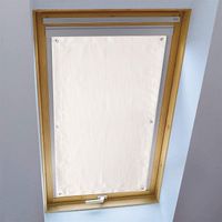 Dachfensterrollo Dunkelgrau Thermo Verdunkelung mit Sauger 98%UV-Schutz Schwarz 