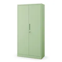 Büroschrank C001 Aktenschrank Lagerschrank Mehrzweckschrank Metallschrank 4 Fachböden Pulverbeschichtung Stahlblech 185 cm x 90 cm x 40 cm, Farbe : Pastellgrün