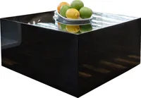 SalesFever Couchtisch quadratisch | Hochglanz lackiert | MDF-Holz | B 60 x T 60 x H 30 cm | schwarz