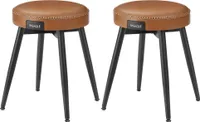 VASAGLE Esszimmerstuhl (2 St), Sitzhocker, EKHO Series, Kunstleder, 48,2 cm hoch, karamellbraun