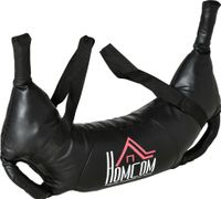 HOMCOM Bulgarian Bag Krafttrainingstasche 20kg Krafttraining Trainingsgerät für Fitnesscenter und Zuhaus Gewichtssack Sandsäcke mit 2 Griffen und 2 Tragegurten Metallsand Schwarz