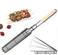 BBQ Grillständer, Grill Korb mit Griff, Hot-Dog-Käfig, Wurst, Riesengarnelen & Grillspieße, Grills & Zubehör