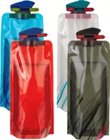 scarlet sport | faltbare Trinkflasche »Compact« (600 ml); Set mit 4 Flaschen; BPA-frei; flexibel, rollbar, zusammenklappbar, wiederverwendbar, Farbe:Set 4 Farben