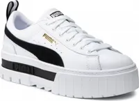 Puma Low Sneaker MAYZE LTH Damen Leder und Synthetik Weiß Größe: 4
