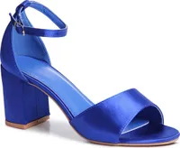 topschuhe24 3093 Damen Riemchen Sandaletten High Heels, Farbe:Blau, Größe:36 EU