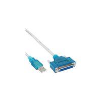 InLine® USB zu 25pol parallel, Drucker-Adapterkabel, 1,8m