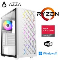 Herný počítač - Ryzen 5 5600G 6x 4,4 GHz - 32 GB RAM - 1 TB M.2 SSD - AZZA RGB Case White s tvrdeným sklom - WLAN