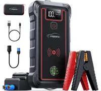 YABER Starthilfe Powerbank 5000A Spitzenstrom 23800mAh Auto Starthilfe mit 10W Wireless Charger(Für alle Benzinmotor/8,0L Dieselmotoren)