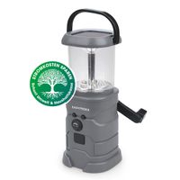 EASYmaxx Akku-Lampe mit Radio - Lädt über Solar, Kurbel und USB