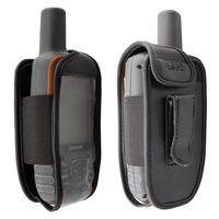 caseroxx Ledertasche mit Gürtelclip kompatibel mit Garmin GPSMAP 62 / 64 / etc. aus Echtleder, Tasche mit Gürtelclip und Sichtfenster