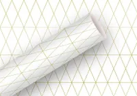 Braun & Company Geschenkpapier Geometric weiß, gold 1,5 m x 70 cm