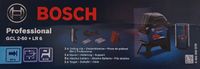 Bosch Professional Kreuzlinienlaser GCL 2-50 und LR6 Laserempfänger, Arbeitsbereich: 50m, im Handwerkerkoffer