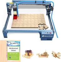 SCULPFUN S10 Graviermaschine mit 10 Pcs A4 Sperrholzplatte Linde Sperrholz Kit