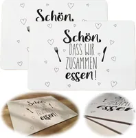 LS-LebenStil 2x Kork Tischset Platzset zusammen essen 40x30cm abwaschbar Platzmatte Placemate Tisch Untersetzer Unterlage Teller Geschirr Vasen