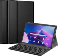 Fintie Tastatur Hülle für Lenovo Tab M10 Plus (3rd Gen) 10,6 Zoll 2022, Slim Schutzhülle mit magnetisch Abnehmbarer Deutsches QWERTZ Bluetooth Keyboard, Schwarz