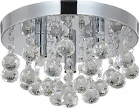 Modern Deckenleuchte Kristall Kronleuchter Ø25cm 3xG9 Lampenfassungen Deckenlampe für Wohnzimmer, Schlafzimmer, Esszimmer
