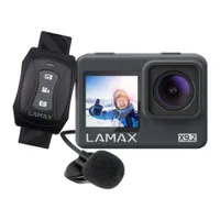 Kamera sportowa LAMAX X9.2: 4K 60 fps, 2 ekrany, MAXsmooth, wodoodporność 40 m, mikrofon zewnętrzny, slowmotion, WiFi, timelapse, microSD do 128 GB