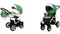 BabyLux® Tropical | 2in1 Kinderwagen Bambimo | Banana Leaf | Kombikinderwagen | Kinderwagenset | Bug