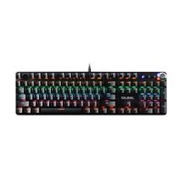 BAJEAL Wired Mechanical Keyboard 104 LED Backlit Gaming Keyboard N-Key Rollover mit Blue Switches Suspension Keycaps Black