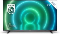 Philips 43PUS7906/12 43 Zoll LED Android Fernseher, 4K-Smart-TV mit Ambilight, HDR-Bild, Dolby Vision- und Atmos-Sound, kompatibel mit Google Assistant, Schwarz mit schlanken Standfüßen