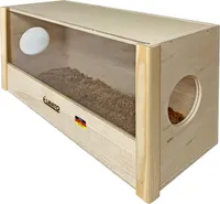 Elmato 10418 Degu Sandbadehaus Sandbad Buddelkiste Buddelbox Nager, 39x18x21cm
