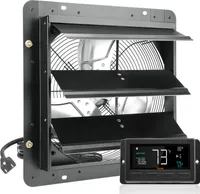 Odsávací ventilátor VEVOR, 356 mm, regulátor teploty a vlhkosti, EC motor, 1024 CFM, nástěnný ventilátor s regulací otáček pro montáž na stěnu, větrání a chlazení pro skleníky, garáže